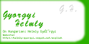 gyorgyi helmly business card
